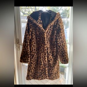 Never worn leopard coat